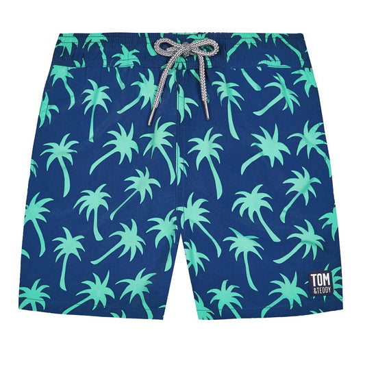 TOM & TEDDY - Boys Navy & Spring Green Palms