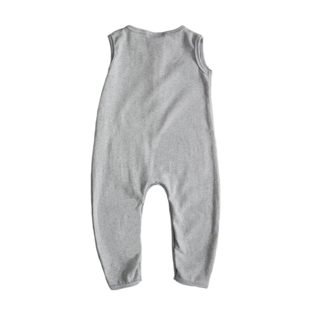 BOBBY G - Relaxed long romper | Heather Grey