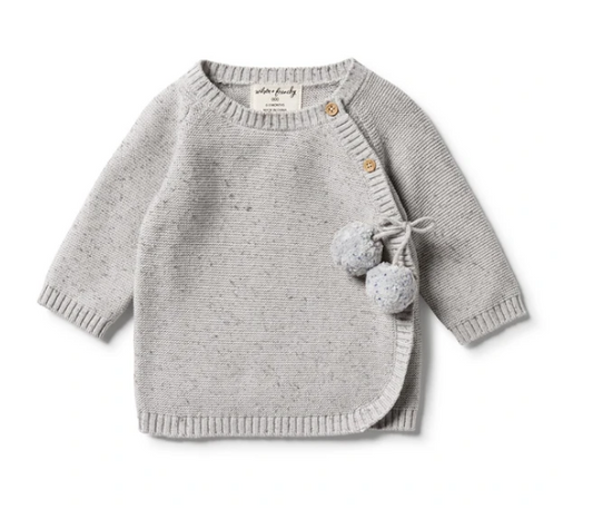 WILSON & FRENCHY - Knitted Kimono Cardigan | Grey Fleck