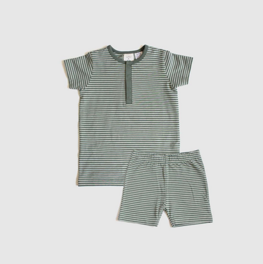 THE REST - Summer Pj Set | Seafoam Stripe