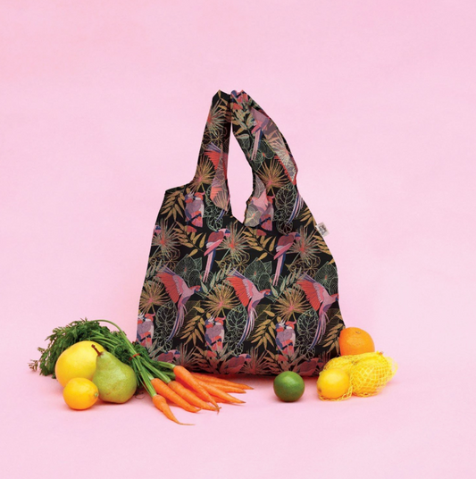 THE SOMEWHERE CO. - Tropical Birds Reusable Shopping Bag