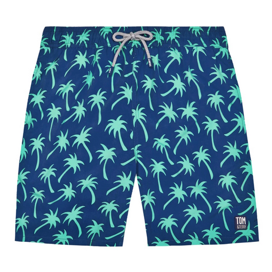 TOM & TEDDY - Mens Navy & Spring Green Palms