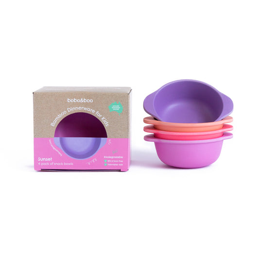 BOBO & BOO - Bamboo Snack Bowl Set | Sunset