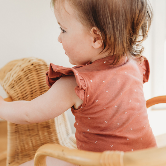 THE REST - Flutter Sleeve Bodysuit | Snowberry