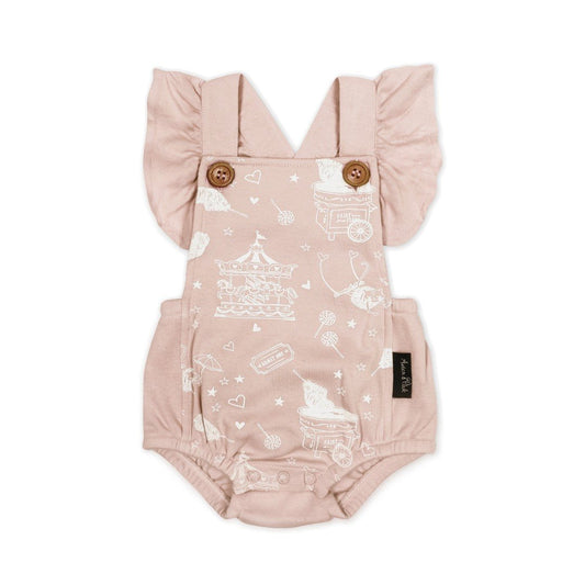 ASTER & OAK - Circus Flutter Playsuit | Peach