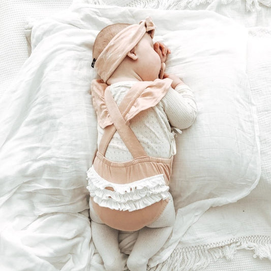 ASTER & OAK - Circus Flutter Playsuit | Peach