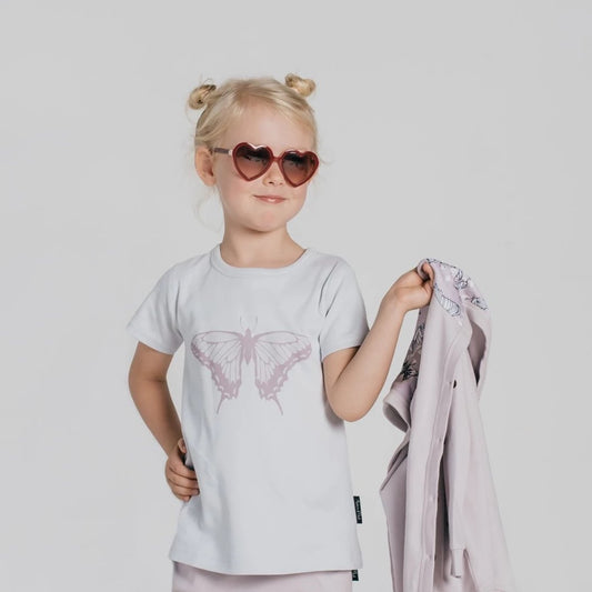 ASTER & OAK - Butterfly Print Tee | Lilac