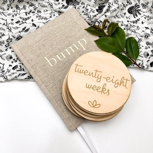 ONE CHEW THREE - FLOWER Pregnancy Milestone Plaques