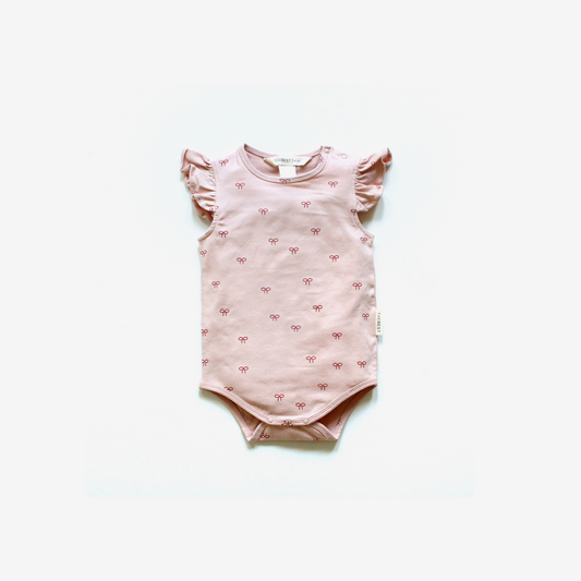 THE REST - Flutter Sleeve Bodysuit | Ribbon Rose