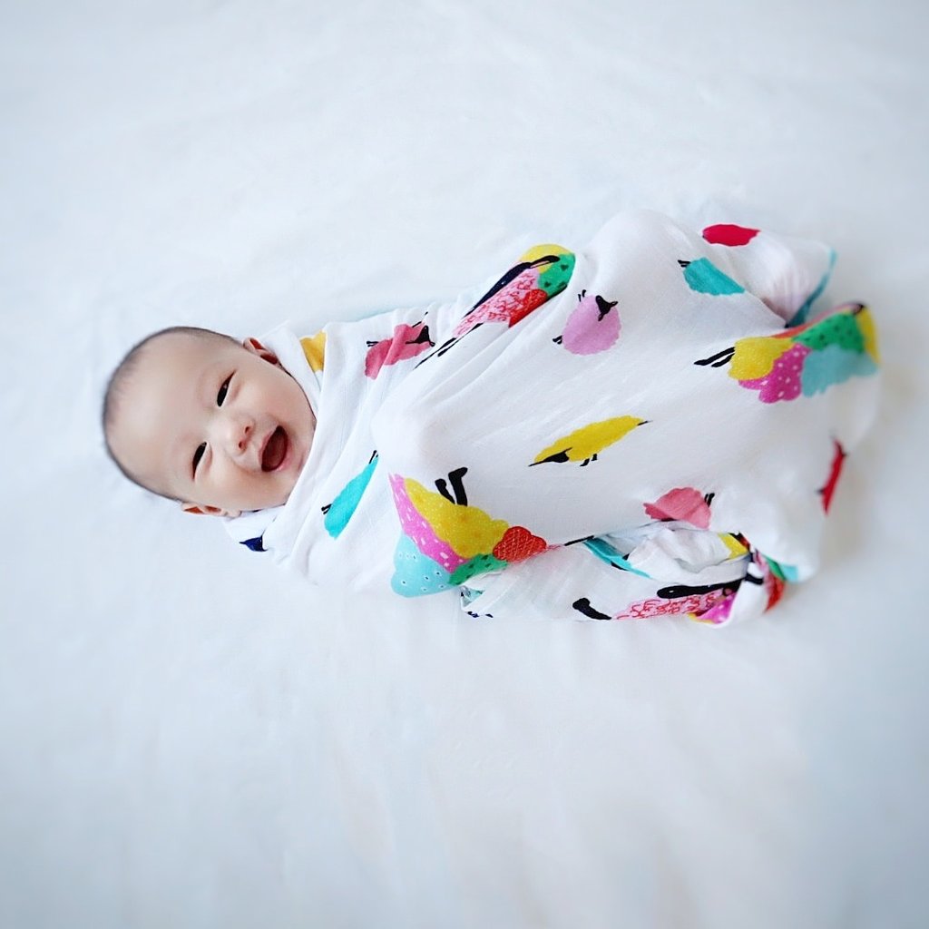 SUKI MCMASTER - XL Bamboo Muslin Swaddle - SHEEP