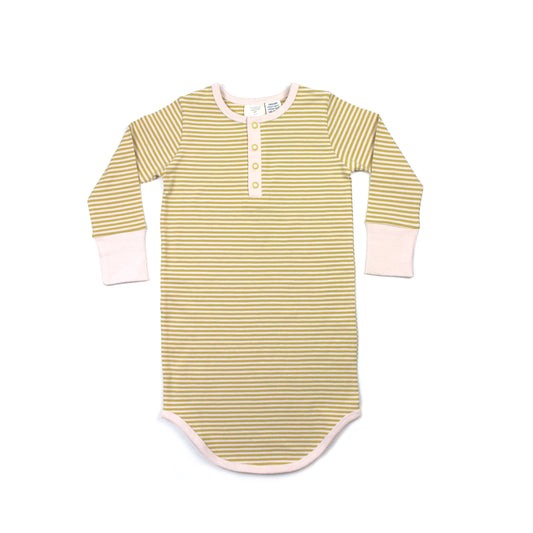 THE REST - Winter Nightie | Mustard/Blush Stripe