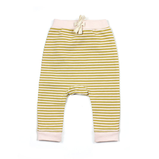 THE REST - Drawstring Pant | Mustard/Blush Stripe