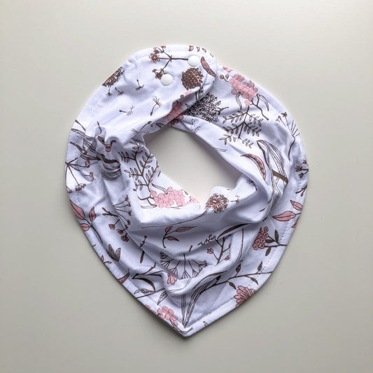LUNA'S TREASURES - Wild Meadow Pink Petals Dribble Bib