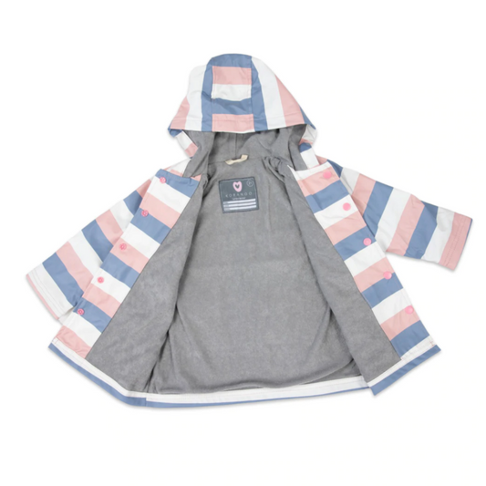 KORANGO - Raincoat | Pink Stripe