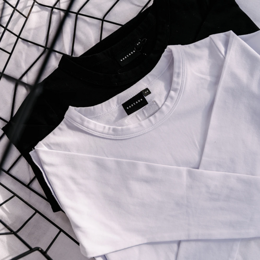 EASTAXE - Added Line Long Sleeve Tee | Black
