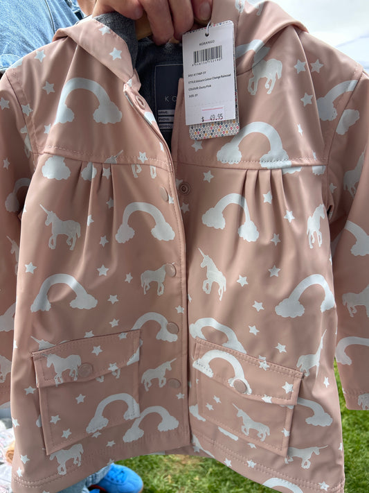 KORANGO - Colour Changing Raincoat | Pink Unicorn