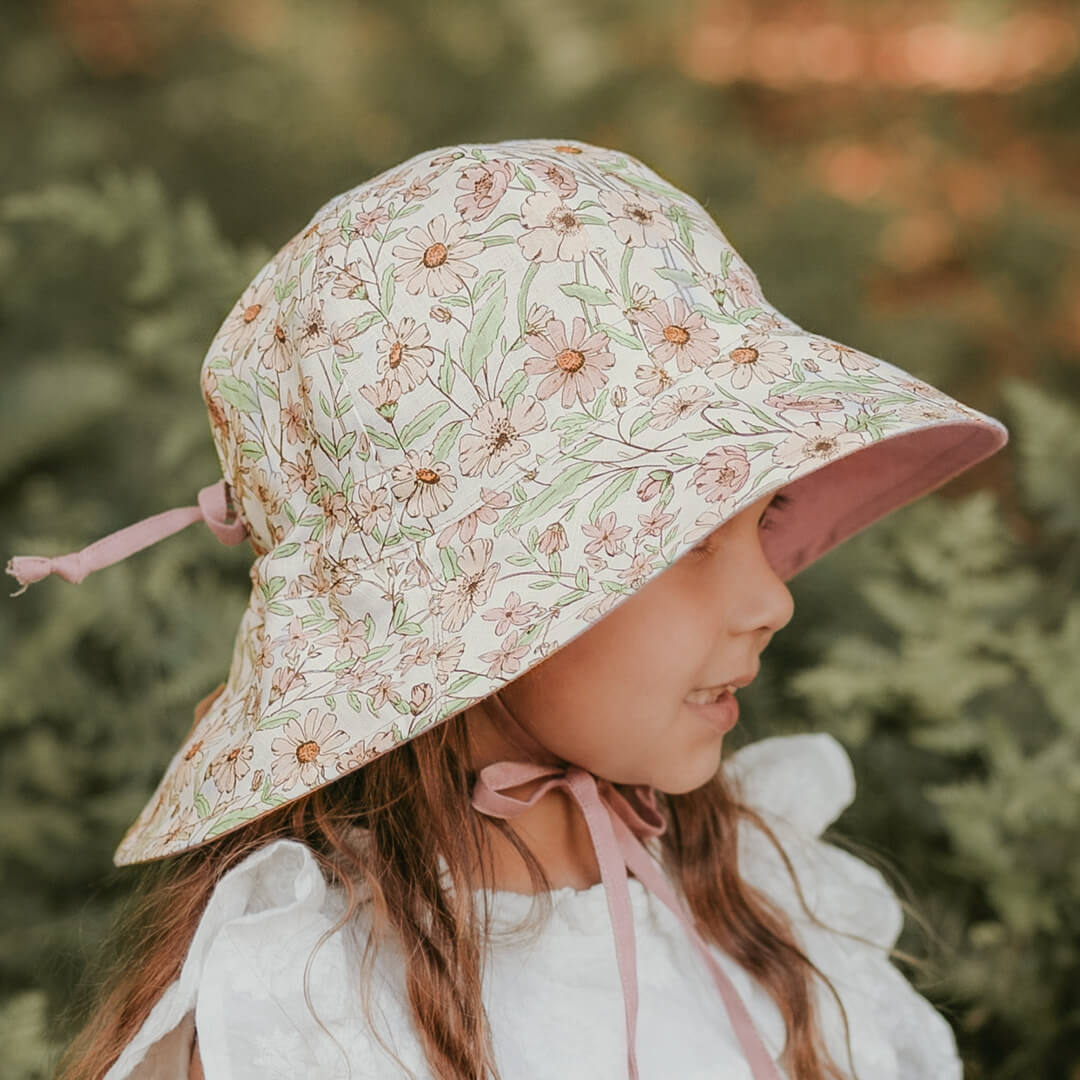 BEDHEAD HATS - 'Wanderer' Panelled Bucket Sun Hat | Poppy/Rosa