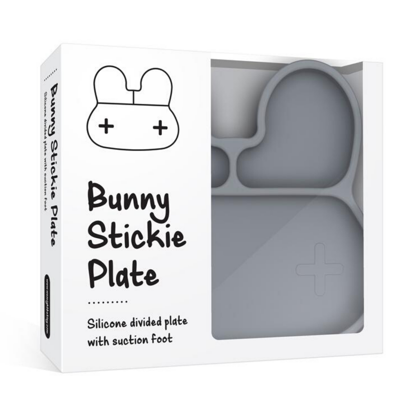 WE MIGHT BE TINY - Bunny Stickie Plate | Grey