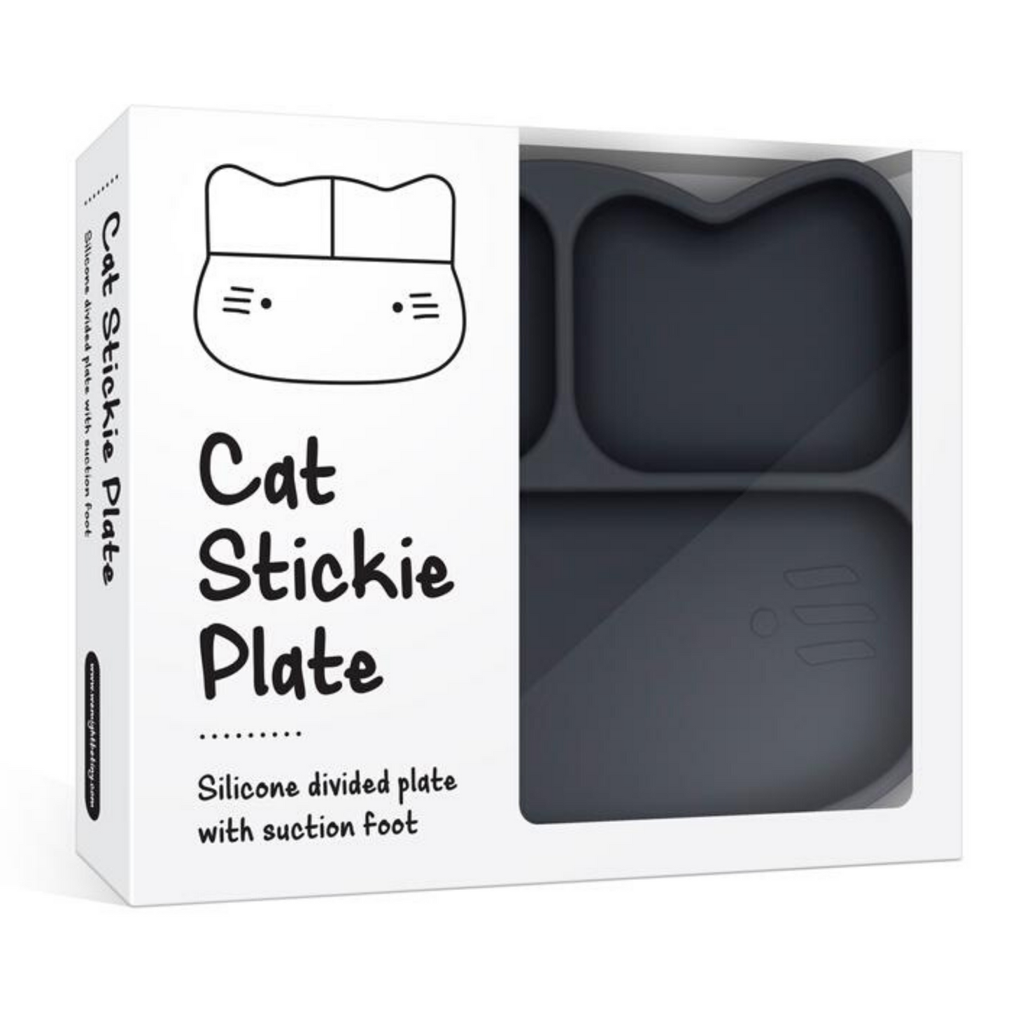 WE MIGHT BE TINY - Cat Stickie Plate | Charcoal