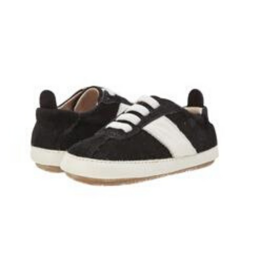 OLD SOLES - Vintage Bambini | Black Suede / White