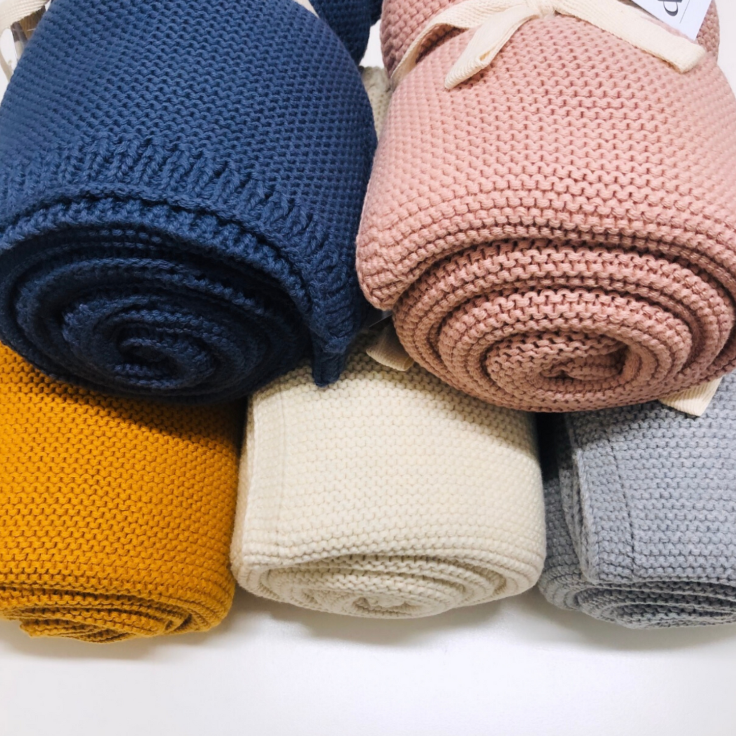 MINI & ME - Cable Knit Baby Blanket | Blush