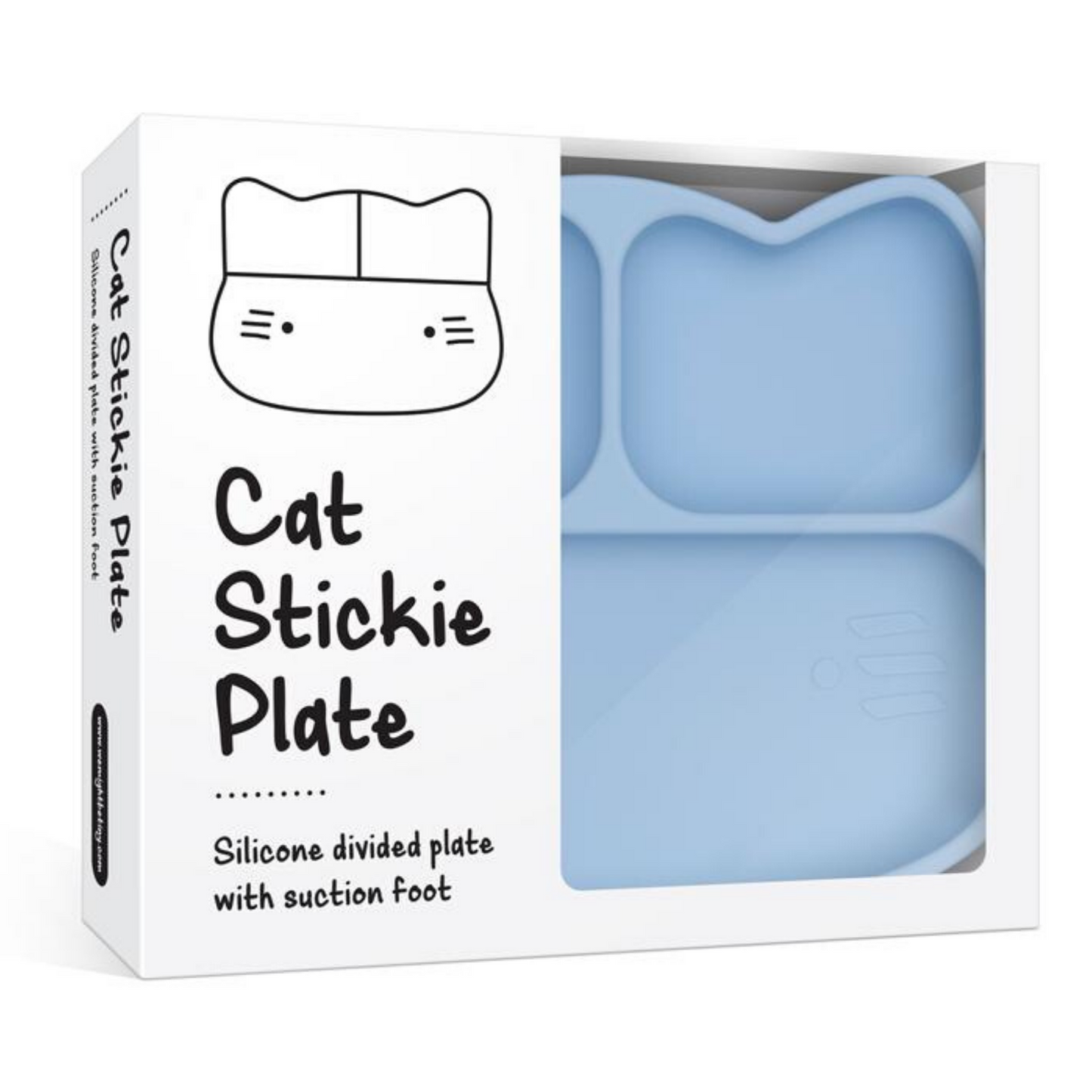 WE MIGHT BE TINY - Cat Stickie Plate | Powder Blue