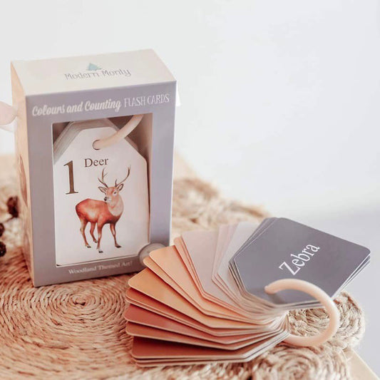 MODERN MONTY - Ringed Woodland Colours and Counting Flash Cards