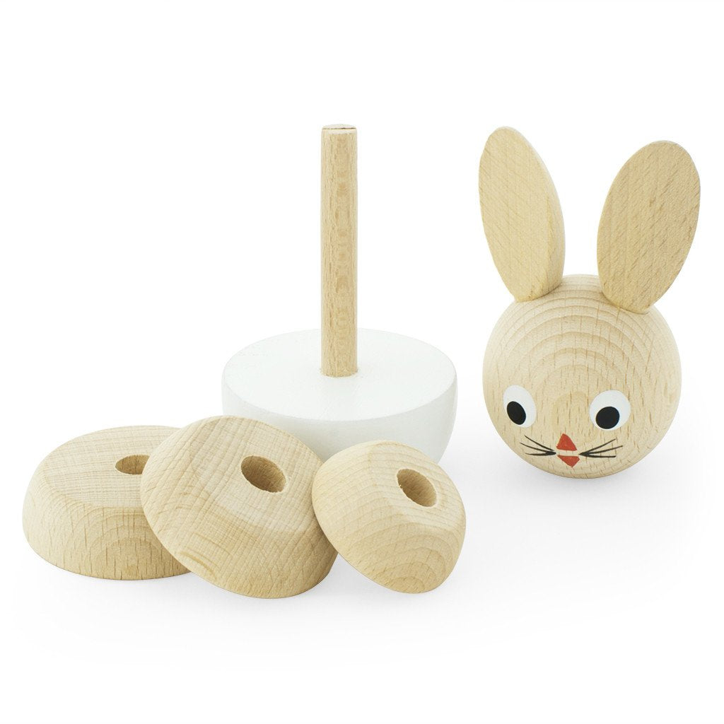 HAPPY GO DUCKY - Wooden Stacking Puzzle Rabbit - Bonnie
