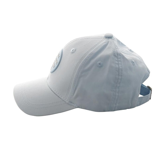 Side angle of the sky baseball cap from the Little Renegade Company.