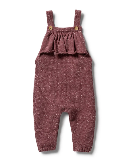 WILSON & FRENCHY - Knitted Ruffle Overall | Wild Ginger Fleck