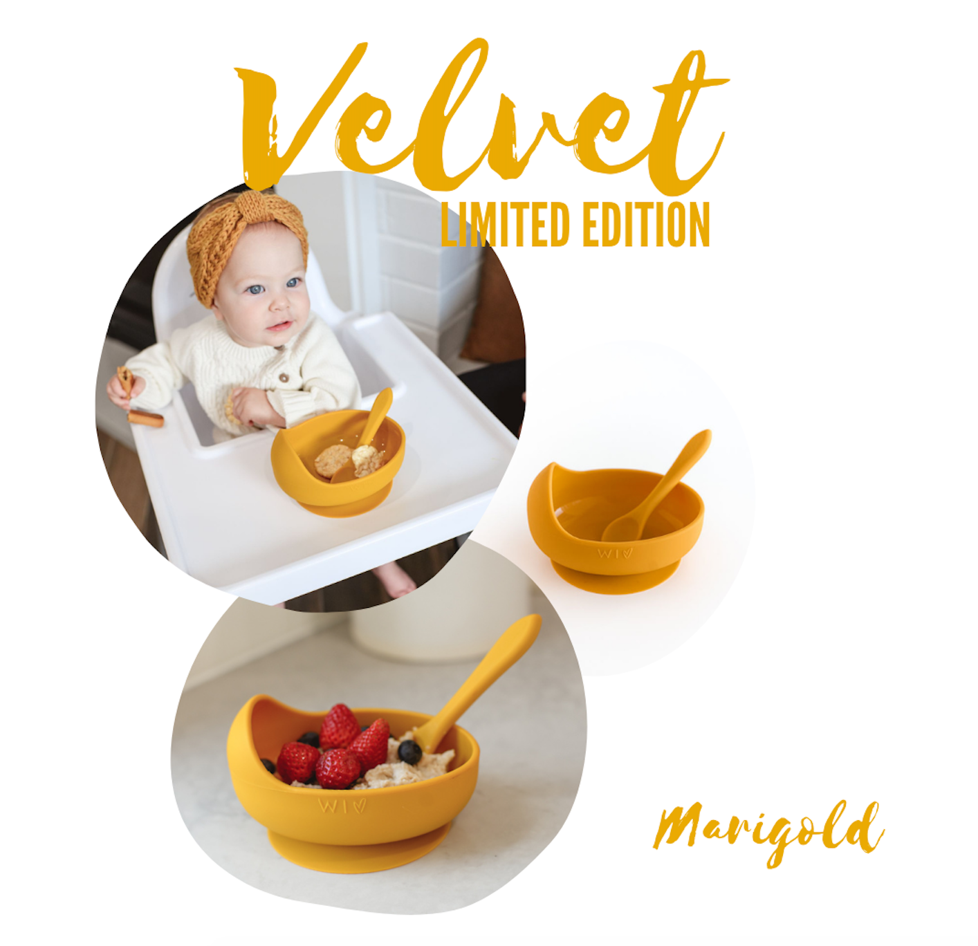WILD INDIANA - Winter LIMITED EDITION Silicone Bowl Set | Marigold