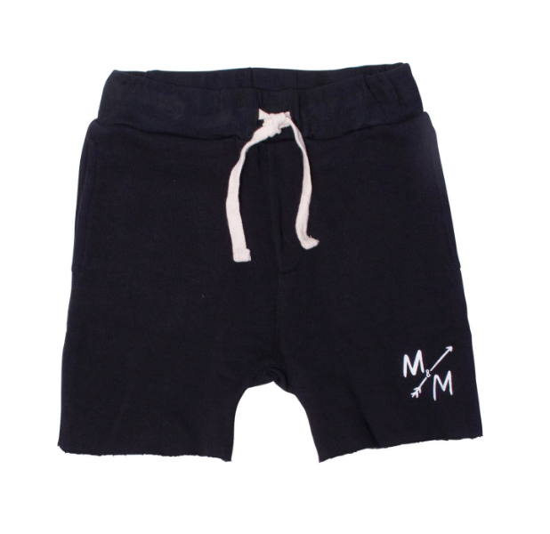 MILK & MASUKI - Boys Black Fleece Shorts