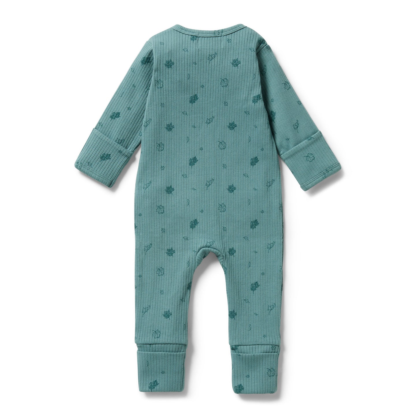 WILSON & FRENCHY - Organic Rib Zipsuit with Feet | Little Leaf