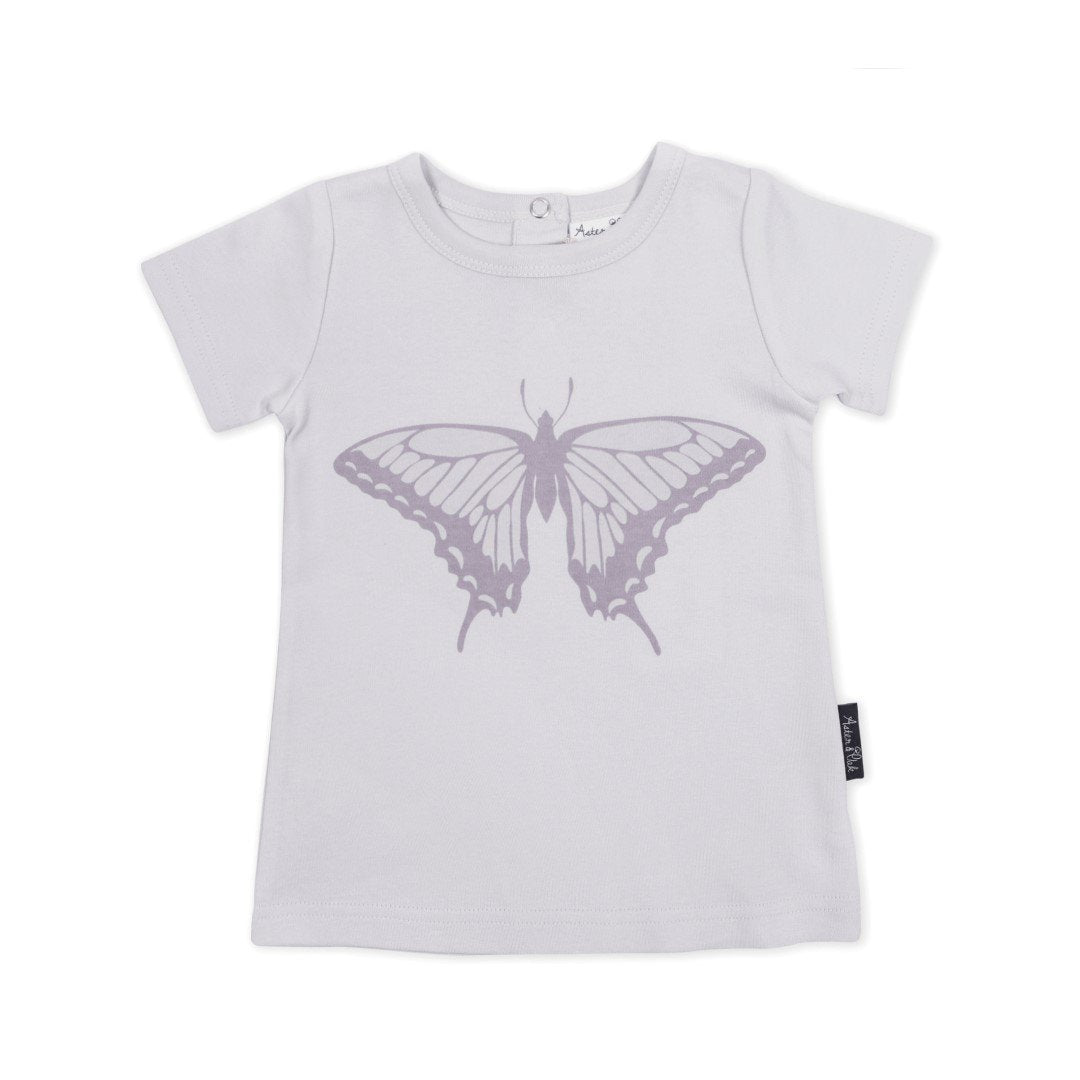 ASTER & OAK - Butterfly Print Tee | Lilac