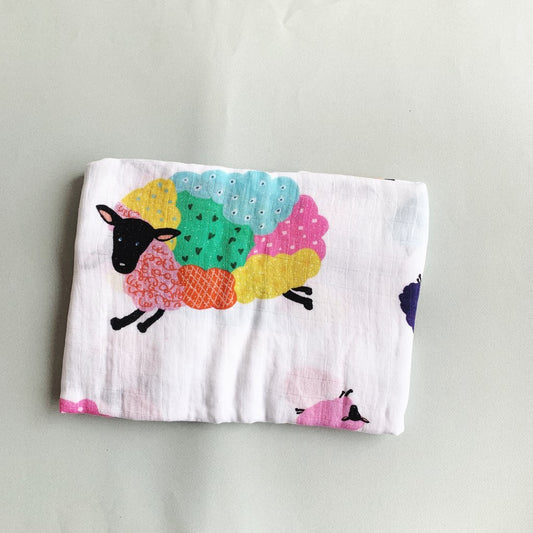 SUKI MCMASTER - XL Bamboo Muslin Swaddle - SHEEP