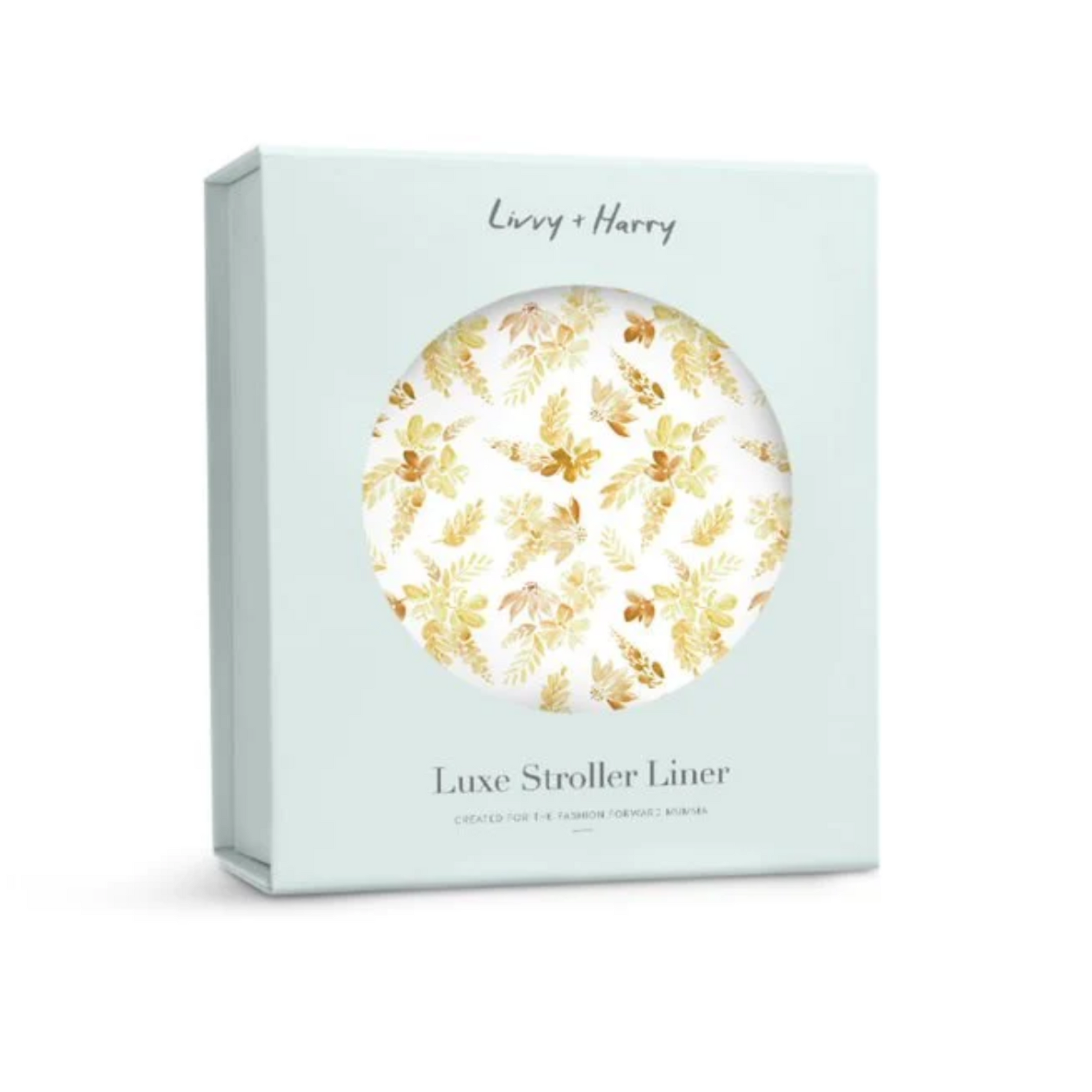 THE SOMEWHERE CO. Luxe Pram Liner Mustard Floral FOUND by Flynn